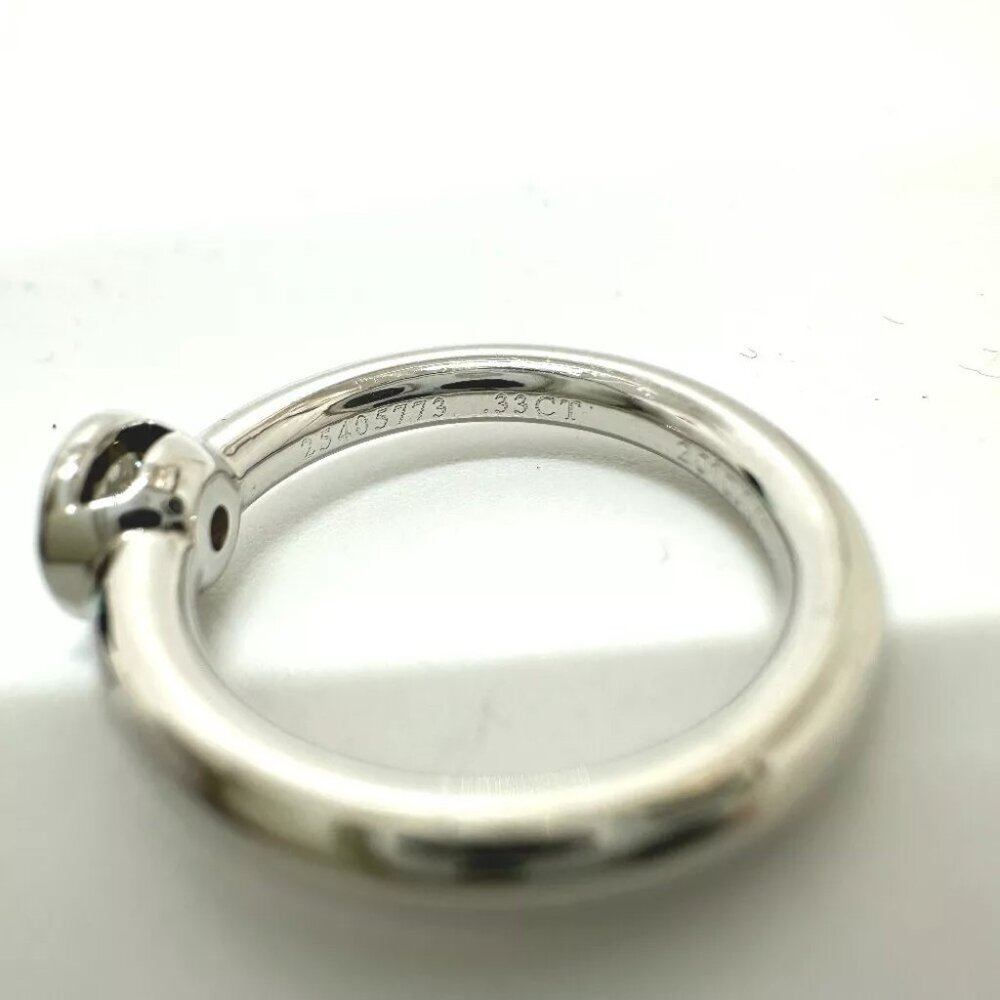 TIFFANY&Co. Bisset Diamond D0.33ct Ring Pt950 Silver - Picture 8 of 12